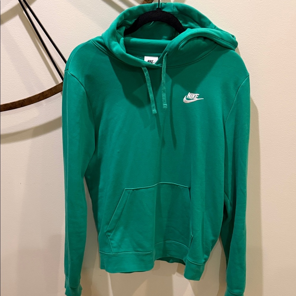 Nike Green Pullover Hoodie with White Swoosh
